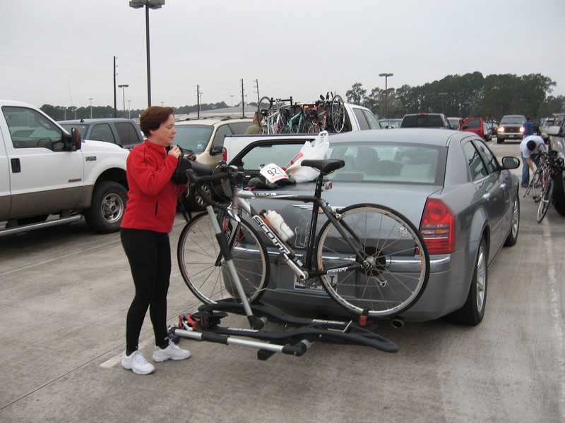 Unloading the bike for the ride