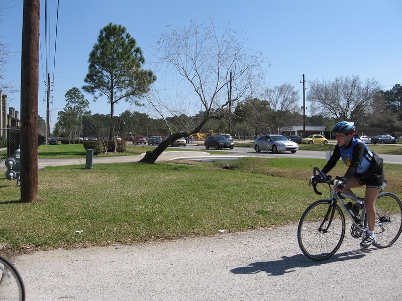 One rider entering the finish area