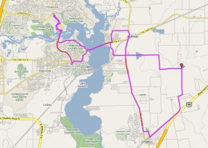 Route-June-20-2009 Route for today's ride