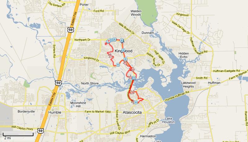 Route Kingwood 1-28-2010