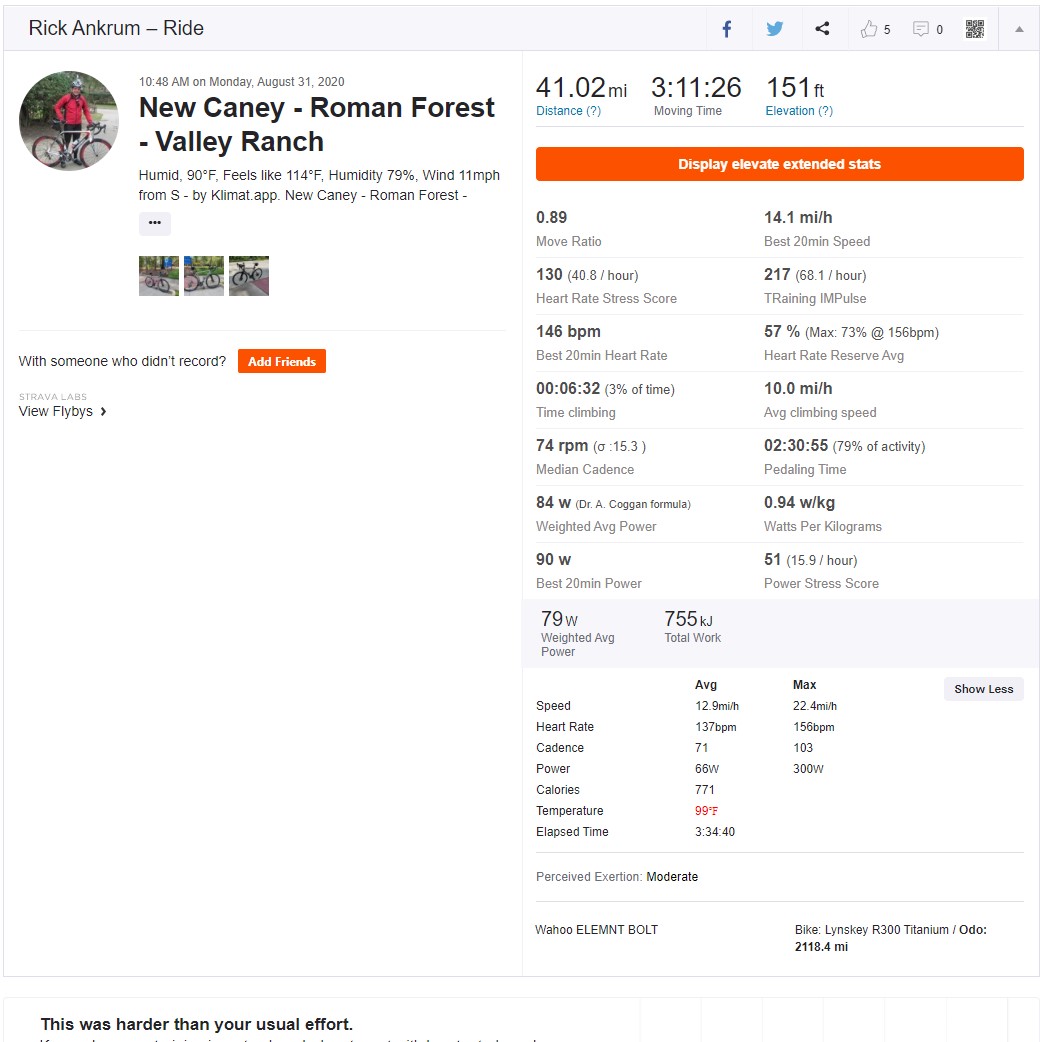 August Bike Rides Wrap Up, Ready For A New Month – Texbiker.net